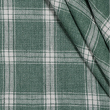 P Kaufman Preston Basil Check Windowpane 100% Linen Decorator Fabric - Savvy Swatch