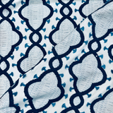 Swavelle Mill Creek TFA On the Fringe Navy Embroidered Decorator Fabric