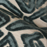 Depiction ACDC Teal Patina Cut Velvet Decorator Fabric