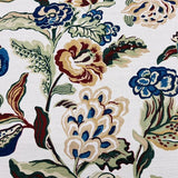 1.6 Yards of Thibaut Navesink Cream on Navy Decorator Fabric