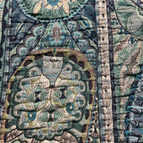 De Leo Imbalance Marine Quilted Decorator Fabric