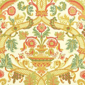 Schumacher Fontenay Vase Fabric Ivory, Upholstery, Drapery, Home Accent, Premier Textiles,  Savvy Swatch