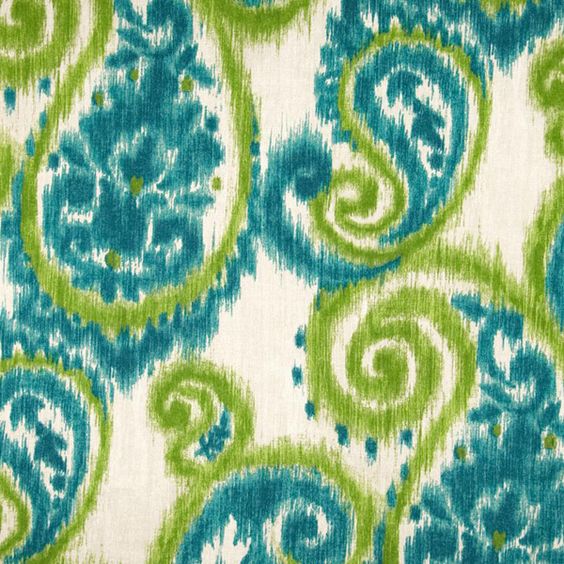 Carravagio Paisley Tourmaline Decorator Fabric By Richloom, Drapery, Home Accent, TNT,  Savvy Swatch