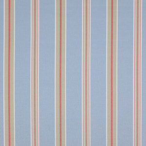 Porlock Stripe - J671F-04 in Blue/Red Decorator Fabric by Jane Churchill (2.5 yard bolt), Upholstery, Drapery, Home Accent, Jane Churchill,  Savvy Swatch