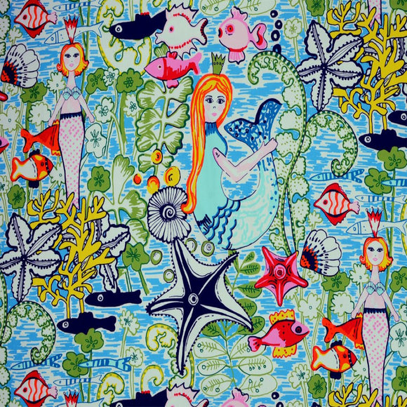 Mermaids 100 Decorator Fabric by Covington, Upholstery, Drapery, Home Accent, Covington,  Savvy Swatch
