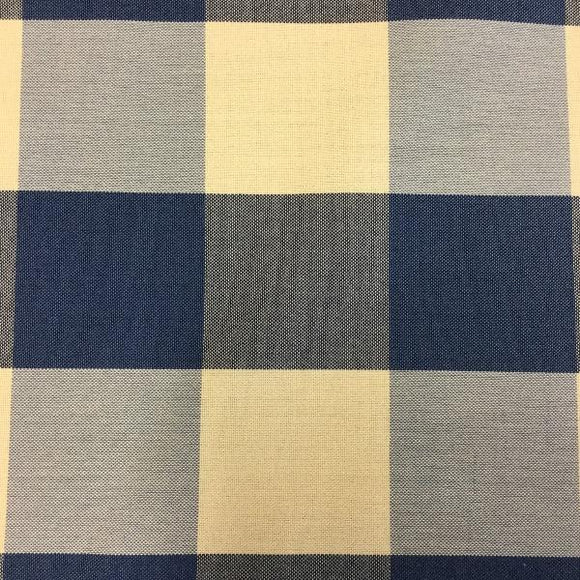 Al Fresco Altizer Harbour Check Blue High UV Woven Polyester Indoor/Outdoor Decorator Fabric, Upholstery, Drapery, Home Accent, Al Fresco,  Savvy Swatch