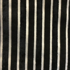Bars Velvet Stripe - Black 2 Decorative Fabric by Home Secrets, Upholstery, Drapery, Home Accent, Home Secrets,  Savvy Swatch