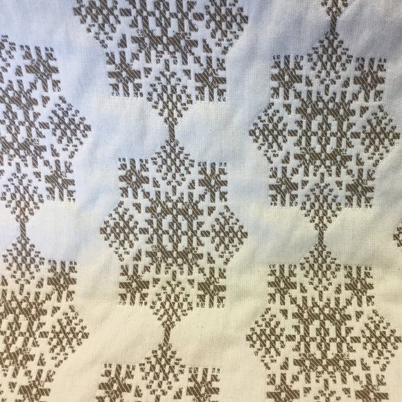 Embroidered Snowflake Decorator Fabric, Upholstery, Drapery, Home Accent, Savvy Swatch,  Savvy Swatch