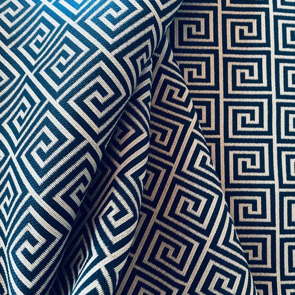 Valdese Empower Maze Key Copen Blue Decorator Fabric
