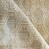 8.2 Yards C&F Danby Beige Geometric Trellis Fabric