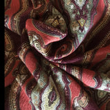 Kachmet Red Chenille Tapestry Fabric