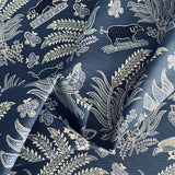 Malay Batik Navy Multi on Suncloth Indoor Outdoor Decorator Fabric