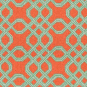 Lilly Well Connected Aqua / Orange 2011101-125, Upholstery, Drapery, Home Accent, Kravet,  Savvy Swatch