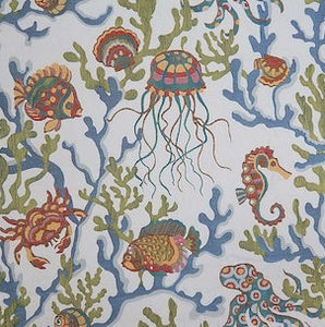 Crab Walk Aqua Decorator Fabric by Swavelle Mill Creek, Upholstery, Drapery, Home Accent, Swavelle Millcreek,  Savvy Swatch