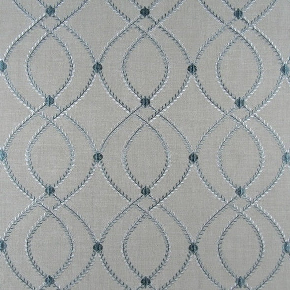 2.9 yards of Lumi Mallard Promise Embroidered Lattice Fabric