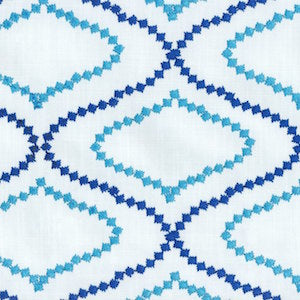 Day Trip Blueberry Embroidered Fabric by Dena Designs - 62316, Upholstery, Drapery, Home Accent, Greenhouse,  Savvy Swatch