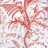 Brunschwig and Fils Bird and Thistle Red Cotton Print Decorator Fabric 79431-166