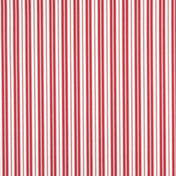 B462 Red, Ticking Striped Indoor Outdoor Acrylic Upholstery Fabric