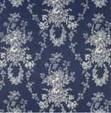 Country House Toile Indigo Blue Decorator Fabric