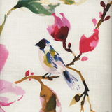 Perching Bird Coral Decorator Fabric