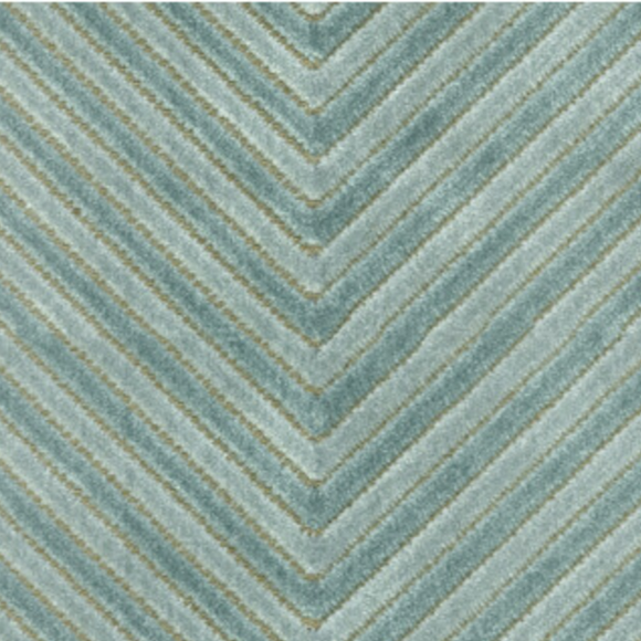 Cut Velvet Chevron 36041.35 Wishbone Aqua Decorator Fabric