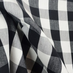 Roth and Tompkins Lyme DL41 Black and White Check Fabric