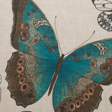 Renaldi Madame Butterfly Turquoise Decorator Fabric