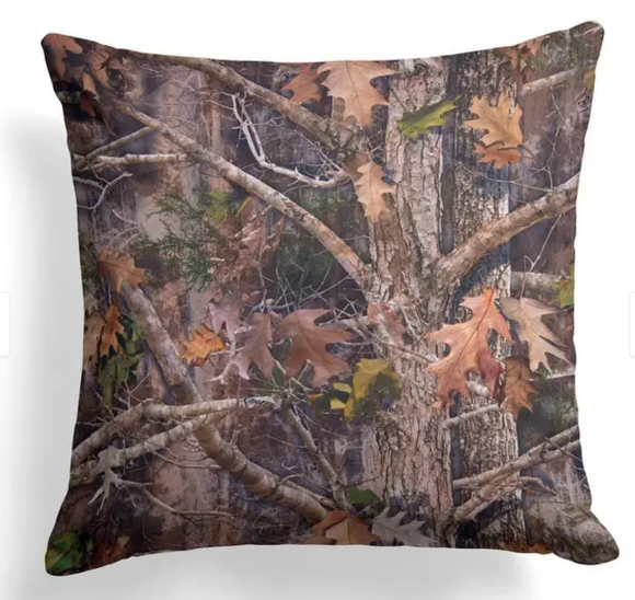 Grouchy Goose Camouflage Throw Pillow
