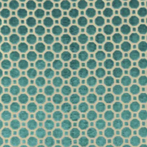 Robert Allen Velvet Geo Upholstery Fabric in Turquoise
