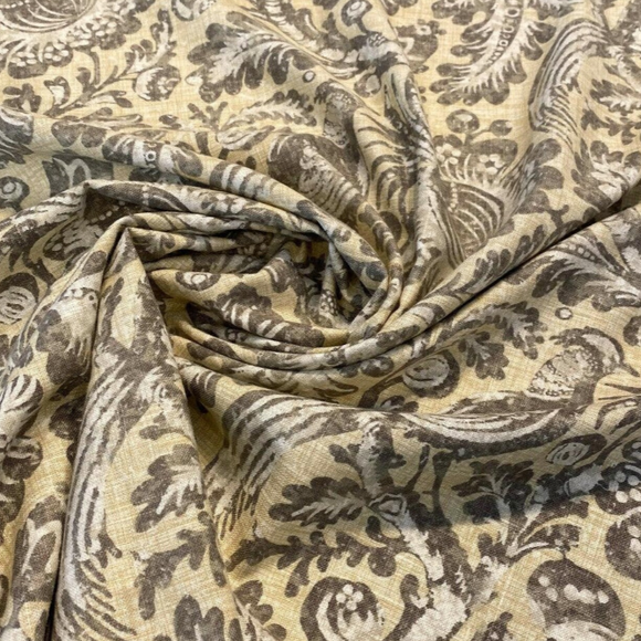 Williamsburg Waverly Tucker Resit Desert Bird Linen Blend Upholstery Fabric