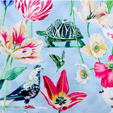 P K Lifestyles Enchanted Garden Robin's Egg Decorator Fabric