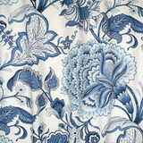 Meadowlark Seraphina Beach Indigo Decorator Fabric Jacobean Floral