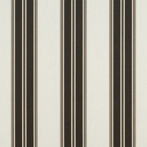 Sunbrella® Awning Stripe 4946‑0000 Black Forest Fancy (Black and Taupe) 46" Outdoor Fabric