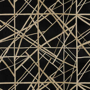 3.75 Yards Groundworks 3731 Channels Velvet Fabric in Onyx/Almond