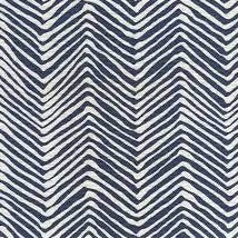 1.7 yards Quadrille Alan Campbell Petite Zig Zag in Navy