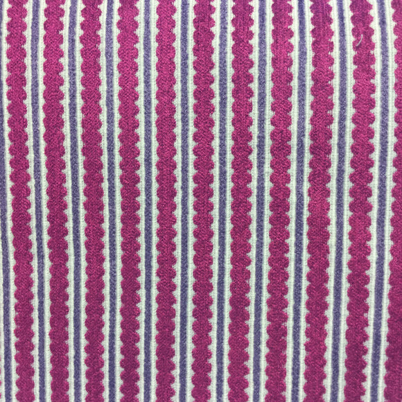 Tempo Fushia/Pink Ric Rac Cut Chenille Stripe Upholstery Fabric, Upholstery, Drapery, Home Accent, Tempo,  Savvy Swatch
