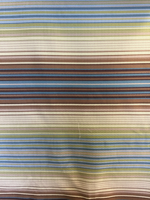 Veranda Blue Sage Horizontal Stripe Decorator Fabric, Upholstery, Drapery, Home Accent, Gum Tree,  Savvy Swatch