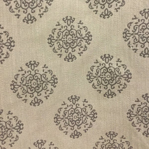 Oriental Medallion Gray Decorator Fabric by Gum Tree, Upholstery, Drapery, Home Accent, Gum Tree,  Savvy Swatch