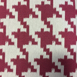 Tempo Large Pink Houndstooth Decorative Fabric, Upholstery, Drapery, Home Accent, Tempo,  Savvy Swatch