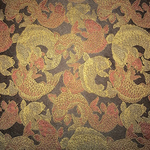 Koi Fish Gold Decorator Fabric, Upholstery, Drapery, Home Accent, TNT,  Savvy Swatch