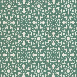 Kasmir Marvelous Scroll Cutout Embroidery Fabric in Teal