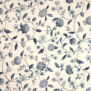 Waverly Nassau Vine Toile Porcelain Decorator Fabric, Upholstery, Drapery, Home Accent, Savvy Swatch,  Savvy Swatch