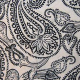 Groundworks GWF-2913.13.0 Paisley Flock Flocked Fabric in Navy Blue