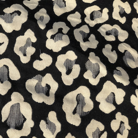 Black and White Cheetah Print Fabric