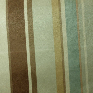 Greenhouse Seafoam, Cream, Tan and Brown Striped Sueded Microfiber, Upholstery, Drapery, Home Accent, Greenhouse,  Savvy Swatch