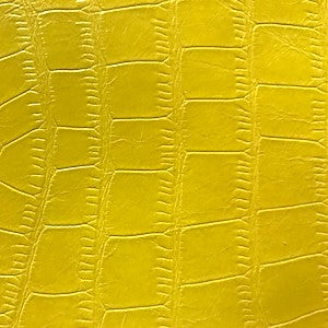 Yellow Crocodile Vinyl Fabric, Upholstery, Drapery, Home Accent, Savvy Swatch,  Savvy Swatch